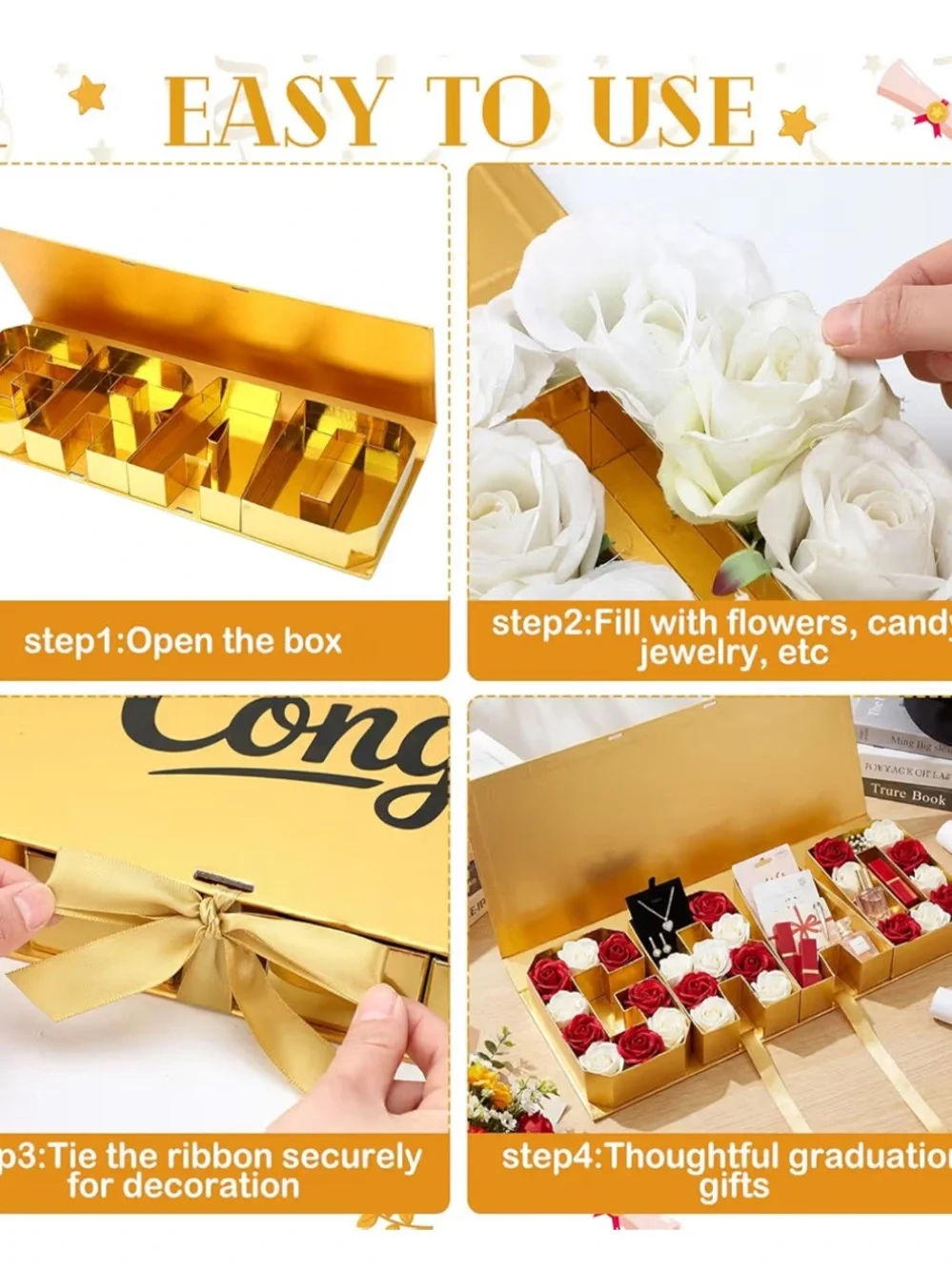 Gold Celebration Gift Box - Premium Party Treats NWT
